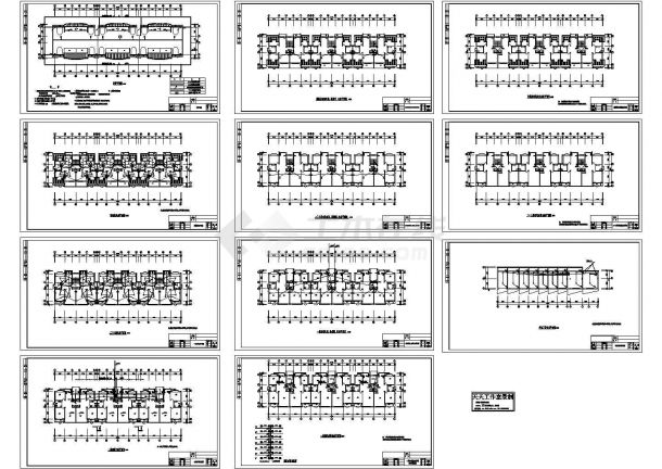 淮北六层住宅楼电气系统设计施工cad图纸，共十一张-图一