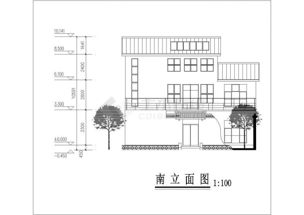 某小区6层混合结构住宅楼全套建筑设计CAD图纸（含阁楼层）-图一