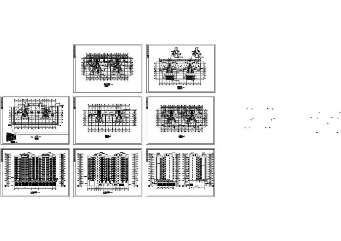 某豪华小区两单元高层住宅cad施工图（含效果图、各层平面图）_图1