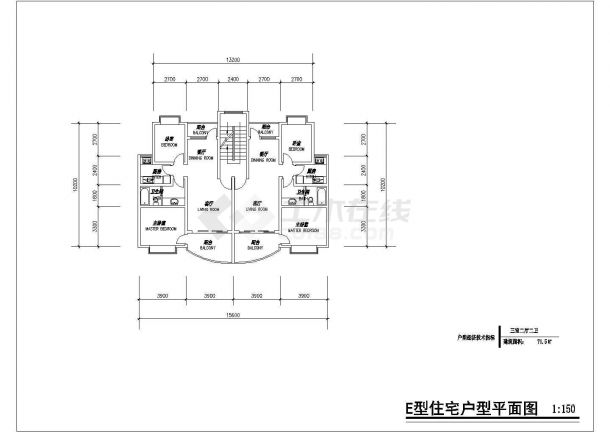 大庆市某新建小区71-143平米左右的平面设计CAD图纸（9张）-图二