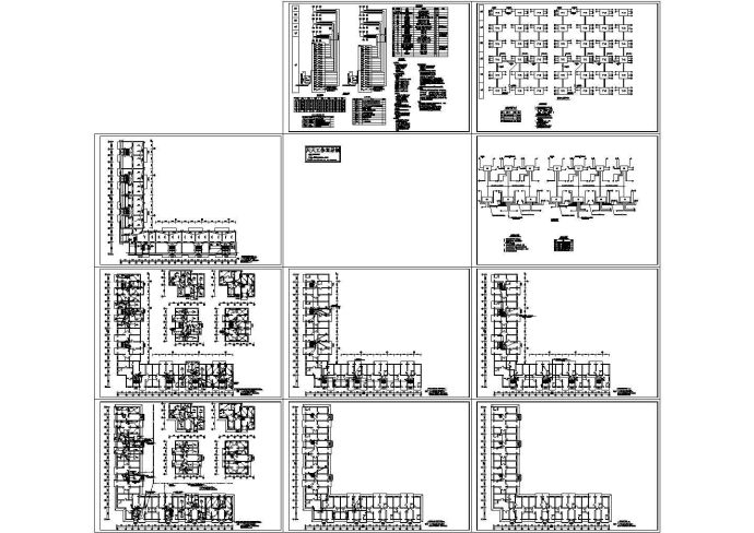 河北六层住宅楼电气系统设计施工cad图纸，共十张_图1