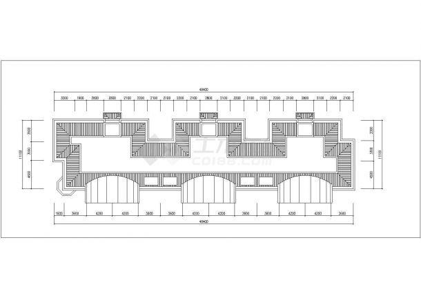 3670平米7层混合结构住宅楼平立剖面设计CAD图纸（含阁楼层）-图一