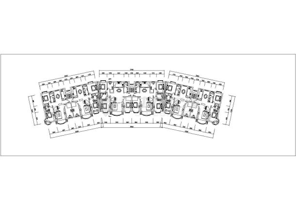 镇江市某小区5700平米6层框架结构住宅楼平立剖面设计CAD图纸-图二