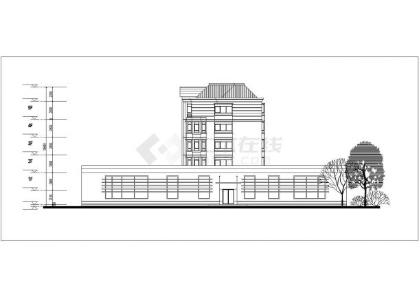 3780平米6层框架住宅楼平立剖面设计CAD图纸（含阁楼和半地下室）-图一