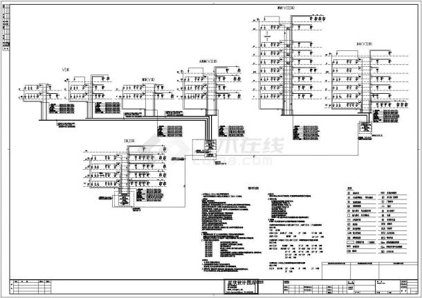上海浦东区某大型广场配电系统设计CAD施工图-图一