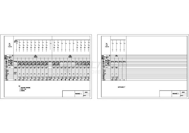 上海某污水处理厂废水处理工程电气设计CAD施工图-图二