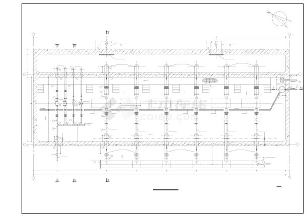 某大型水厂配水泵房工艺设计施工图-图一