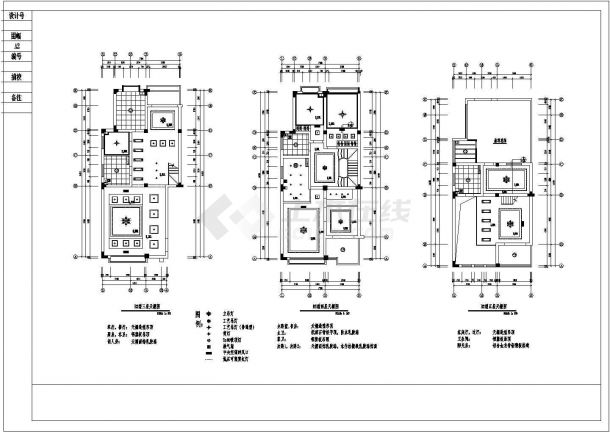 带天台的别墅室内设计装修cad面施工图纸-图一