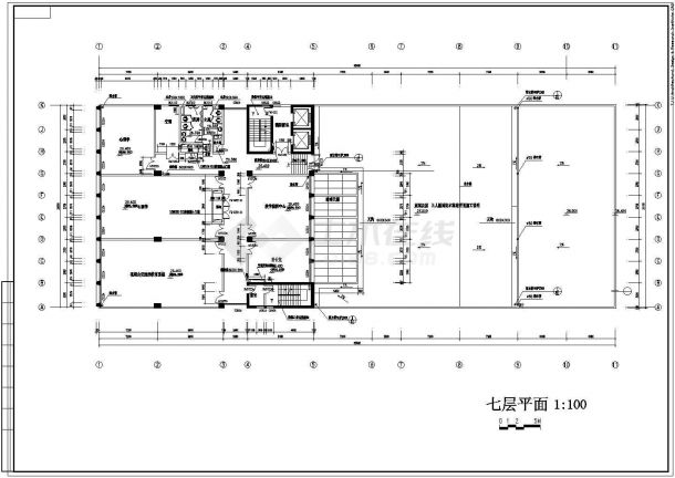成都市某重点高校8层教学办公综合楼建筑设计CAD图纸-图一