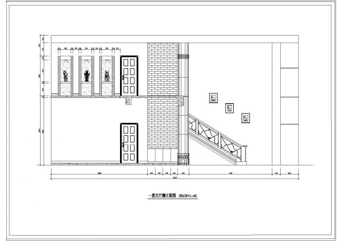 二层小型别墅全套室内装修cad设计施工图纸_图1