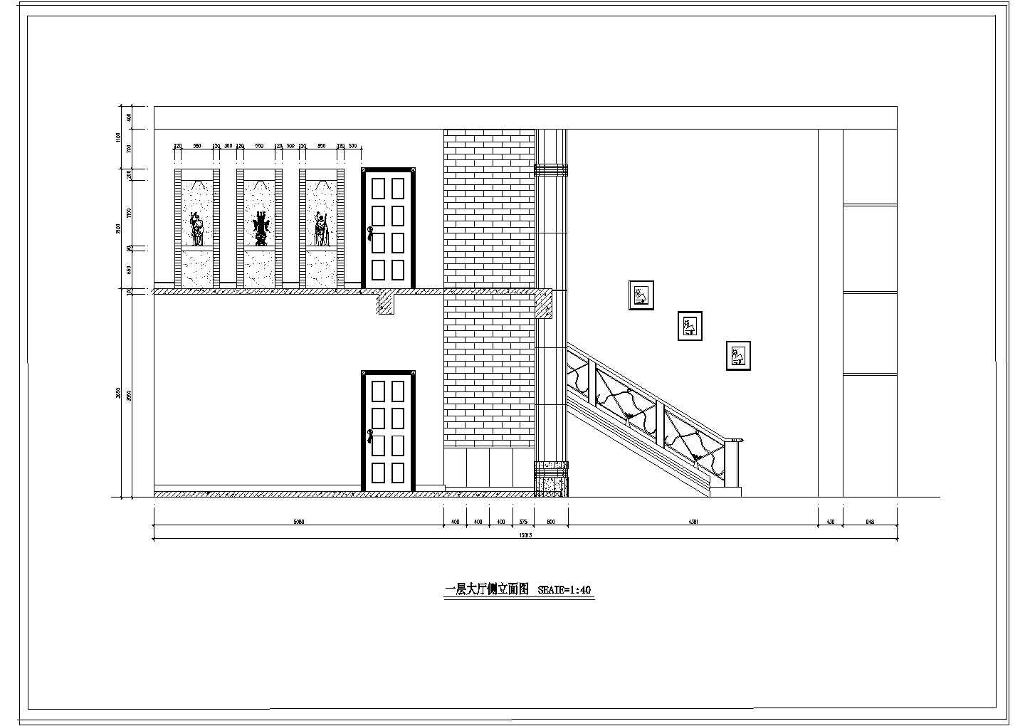 二层小型别墅全套室内装修cad设计施工图纸