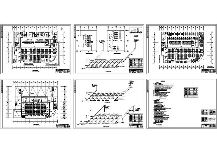 某大学新校区学生食堂全暖通空调cad施工设计图纸_图1