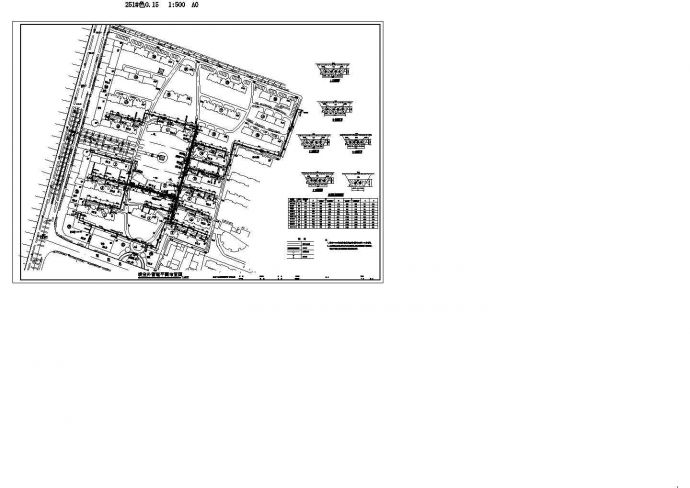 某地区大型小区室外采暖管道系统布置设计施工CAD图纸_图1