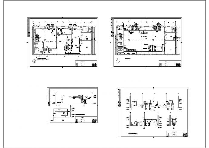 某地区大型供热工程热力站管网系统布置设计施工CAD图纸_图1