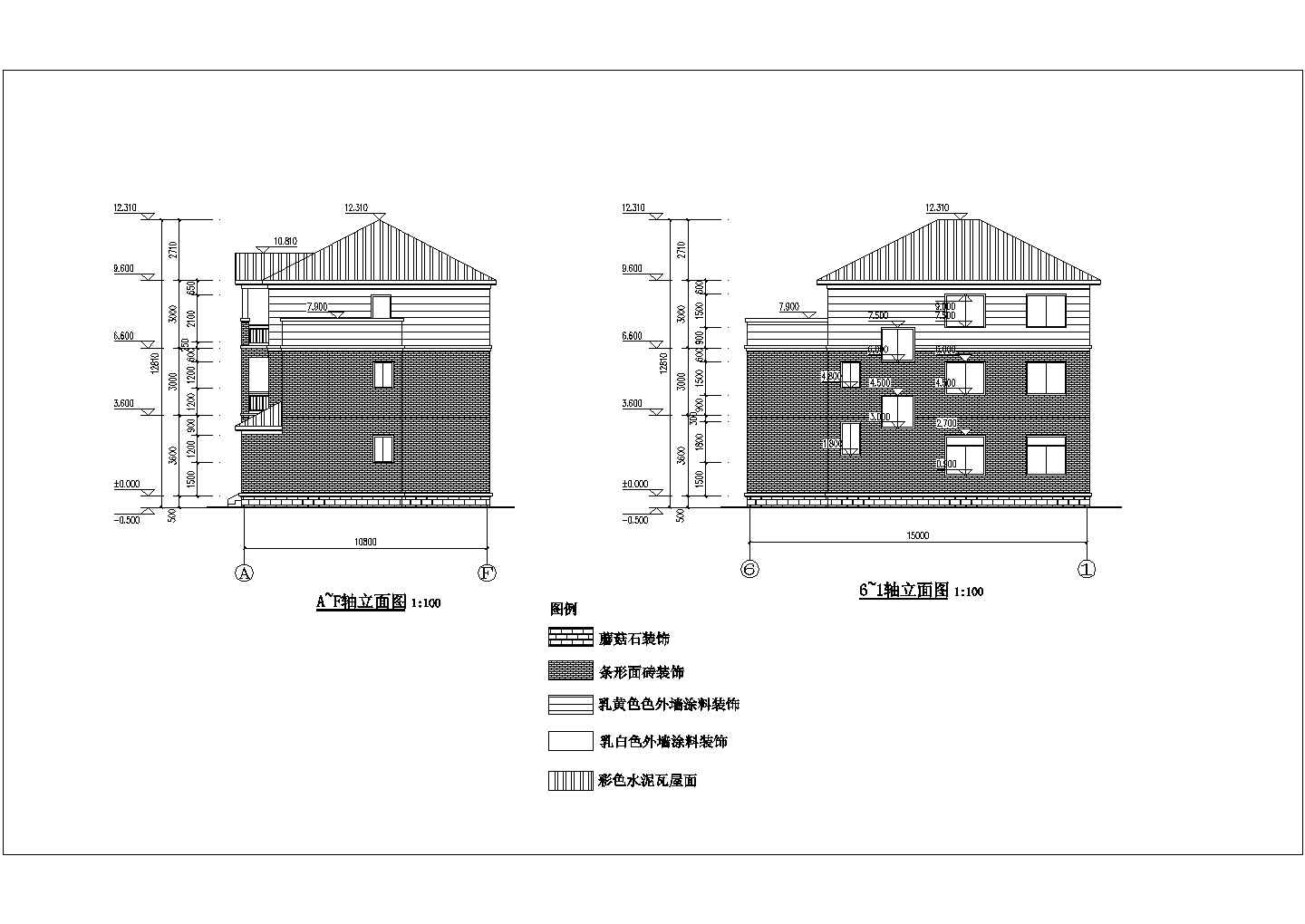 占地160平米3层混合结构独立别墅平立剖面设计CAD图纸