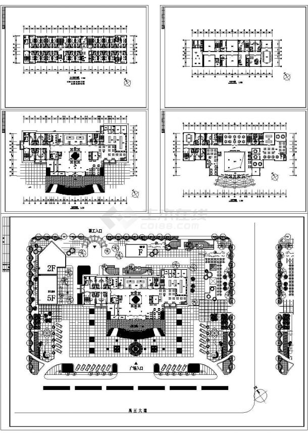 扬州广陵区某10层高档大酒店建筑设计CAD施工图-图二