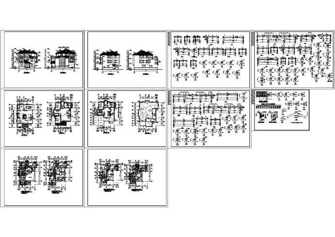 某三层别墅结构设计建筑施工图纸_图1