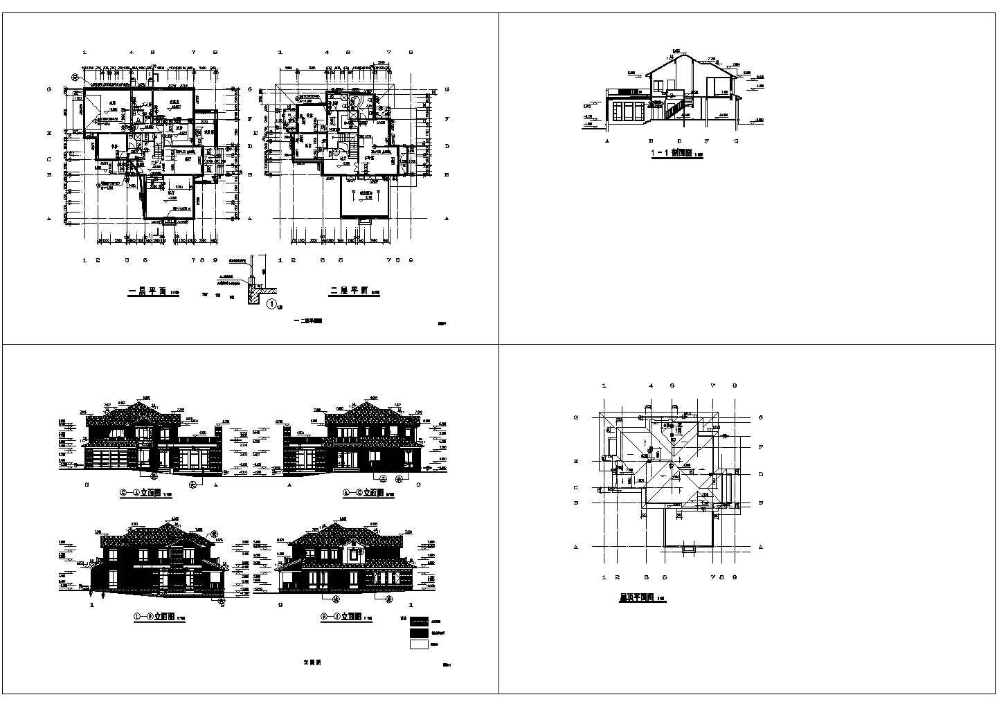 [杭州]某二层独栋别墅建筑施工图