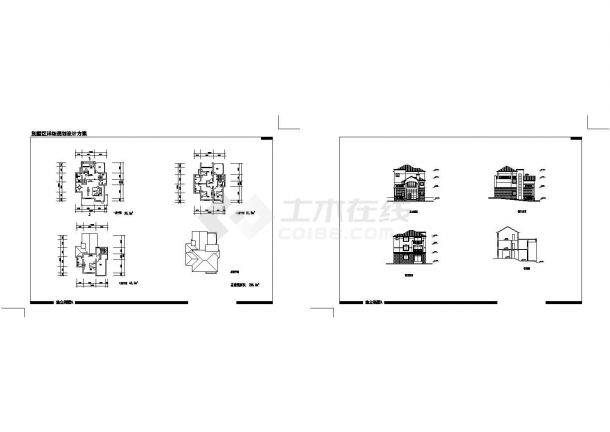 某三层独栋别墅建筑施工图（236平方米）-图一