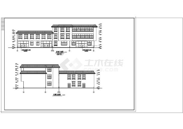 某地综合楼建筑设计cad施工图纸-图一