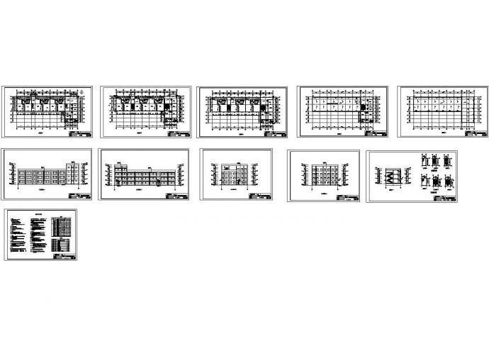 某城市4层幼儿园全套非常标准设计cad图纸_图1