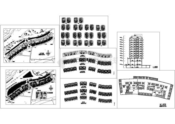 某地沿街高层框架结构商住楼设计cad全套建施图纸（含总平面图）-图二