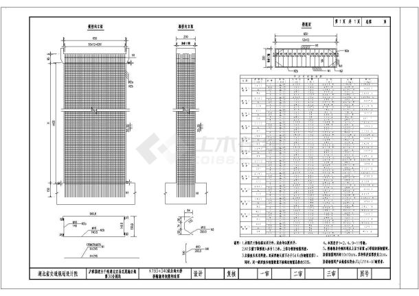 桥墩墩身钢筋CAD构造图详细-图一