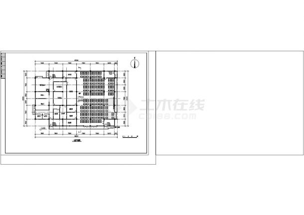 食堂建筑全套方案设计cad施工图-图二