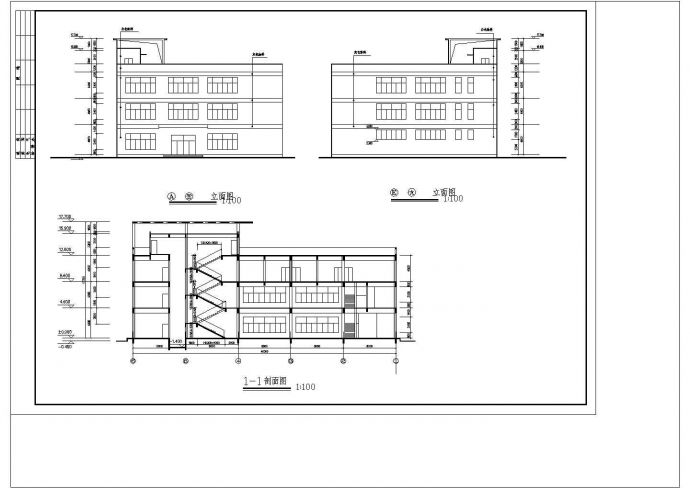 食堂建筑详细设计cad施工图纸_图1