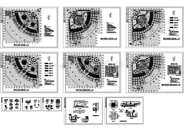 【上海】某处某广场全套环境施工方案CAD图纸-图一