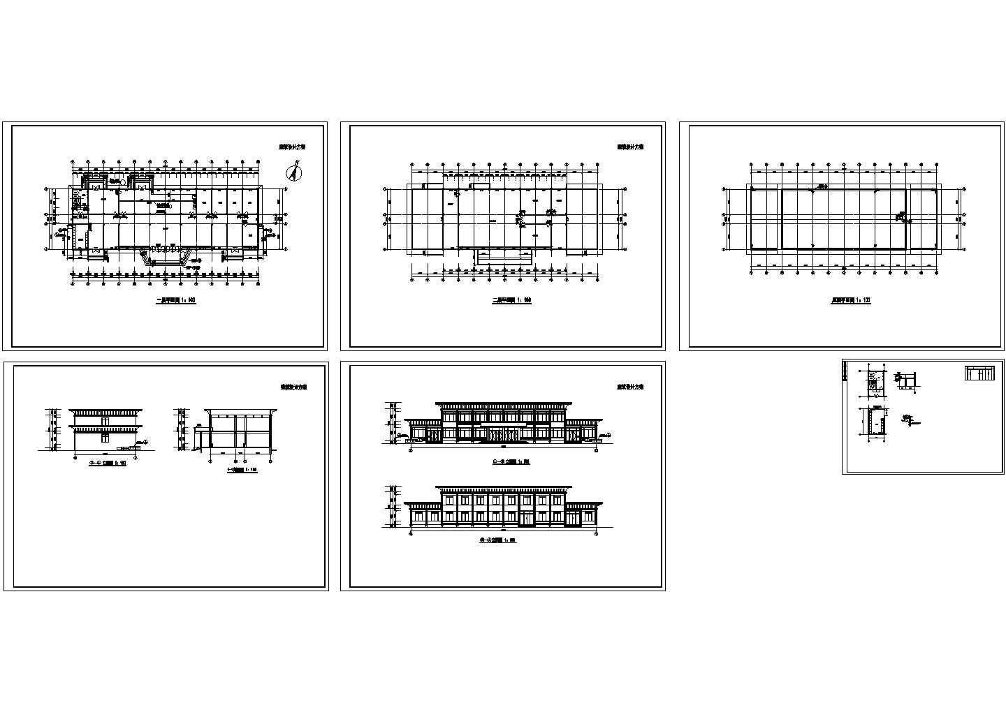 【安徽合肥】某高档餐厅建筑设计方案CAD图