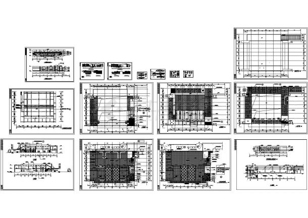 某机场大厅改造装修设计施工CAD图-图一