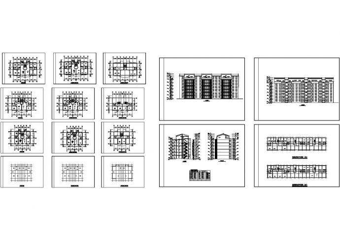 某六层教师公寓建筑方案设计图_图1