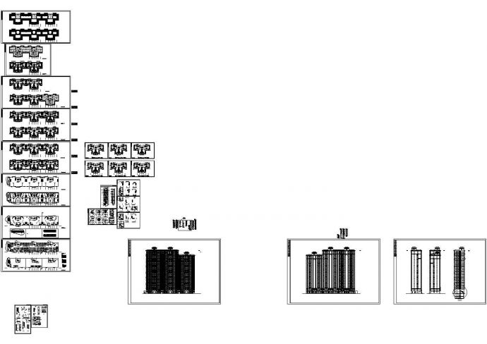 某二十六层连塔住宅楼建筑施工图cad图纸设计_图1