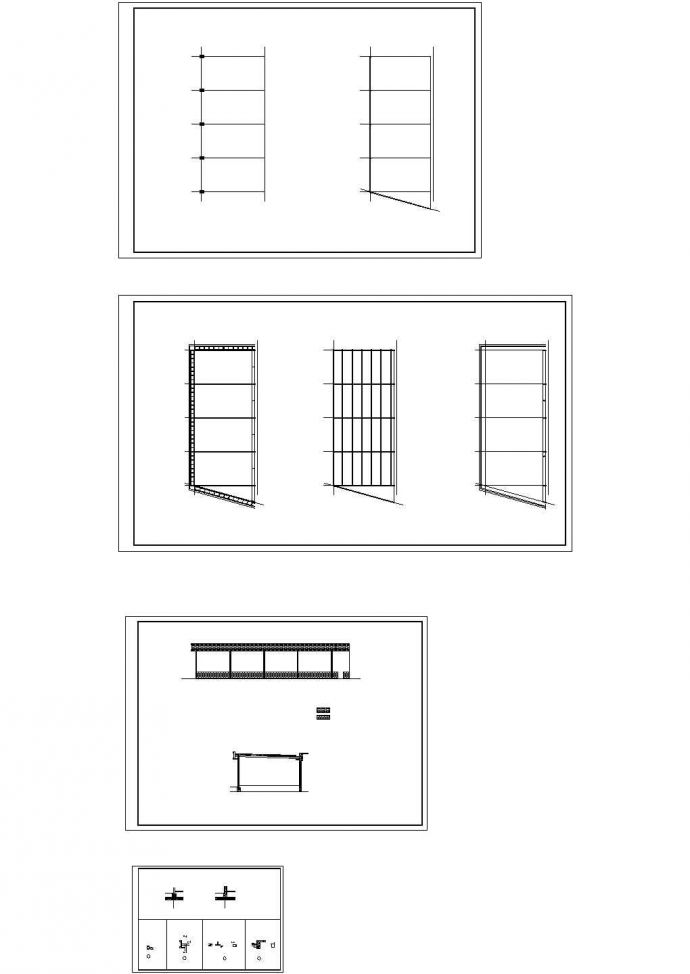 钢结构小饭店施工全套cad图纸设计_图1