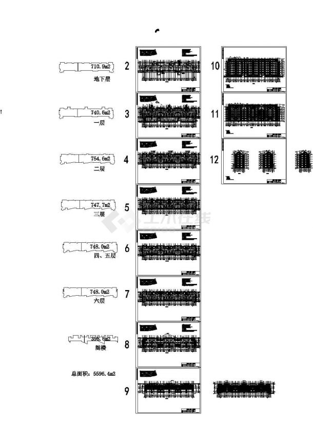 [浙江]六层住宅楼建筑施工图（2栋楼含效果图）-图一