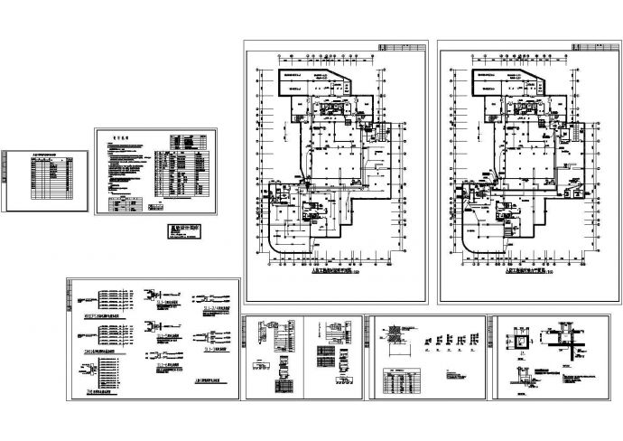 某标准型地下车库人防工程接线布置电气原理设计施工CAD图纸_图1