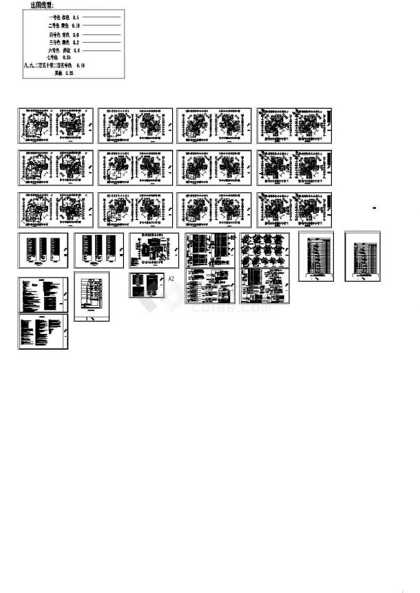 广东某28层住宅楼配电设计cad全套电气施工图纸（含设计说明，含弱电设计）-图一