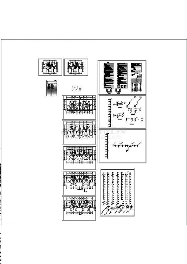高层住宅楼给排水、消火栓图纸-图一