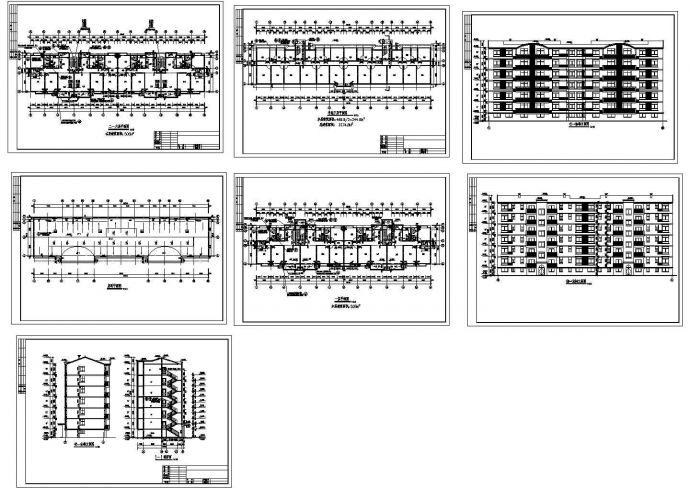 某地现代风格多层住宅建筑CAD施工图_图1