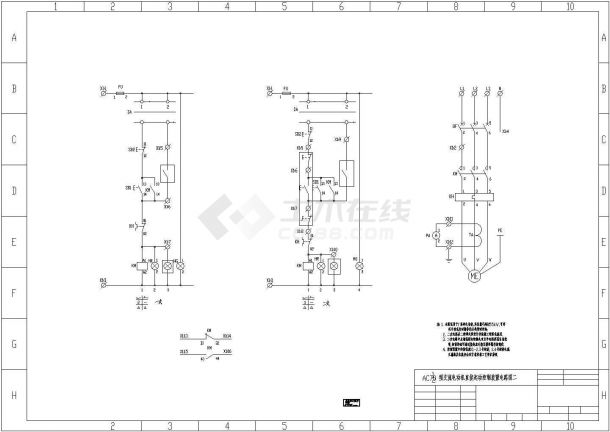 某标准新型电动机运行控制装置电路电气设计原理CAD图纸-图二