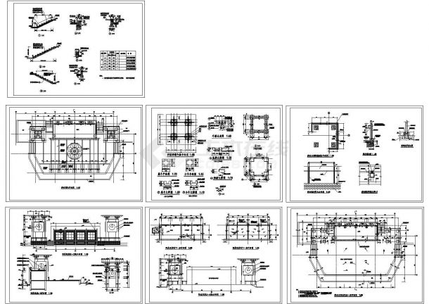 某室外舞台建筑施工cad设计CAD全套图纸-图一