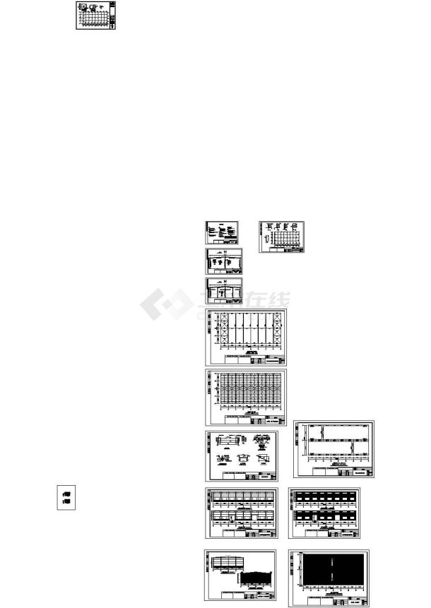 厂房设计_24米双跨钢结构厂房结构施工全套cad图纸设计-图二