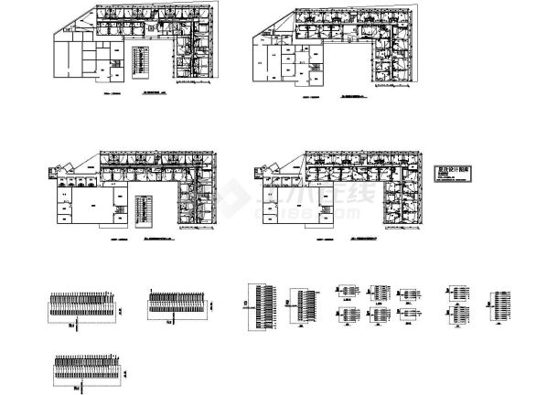 某标准新型酒店客房部分综合布线电气系统设计原理CAD图纸-图一