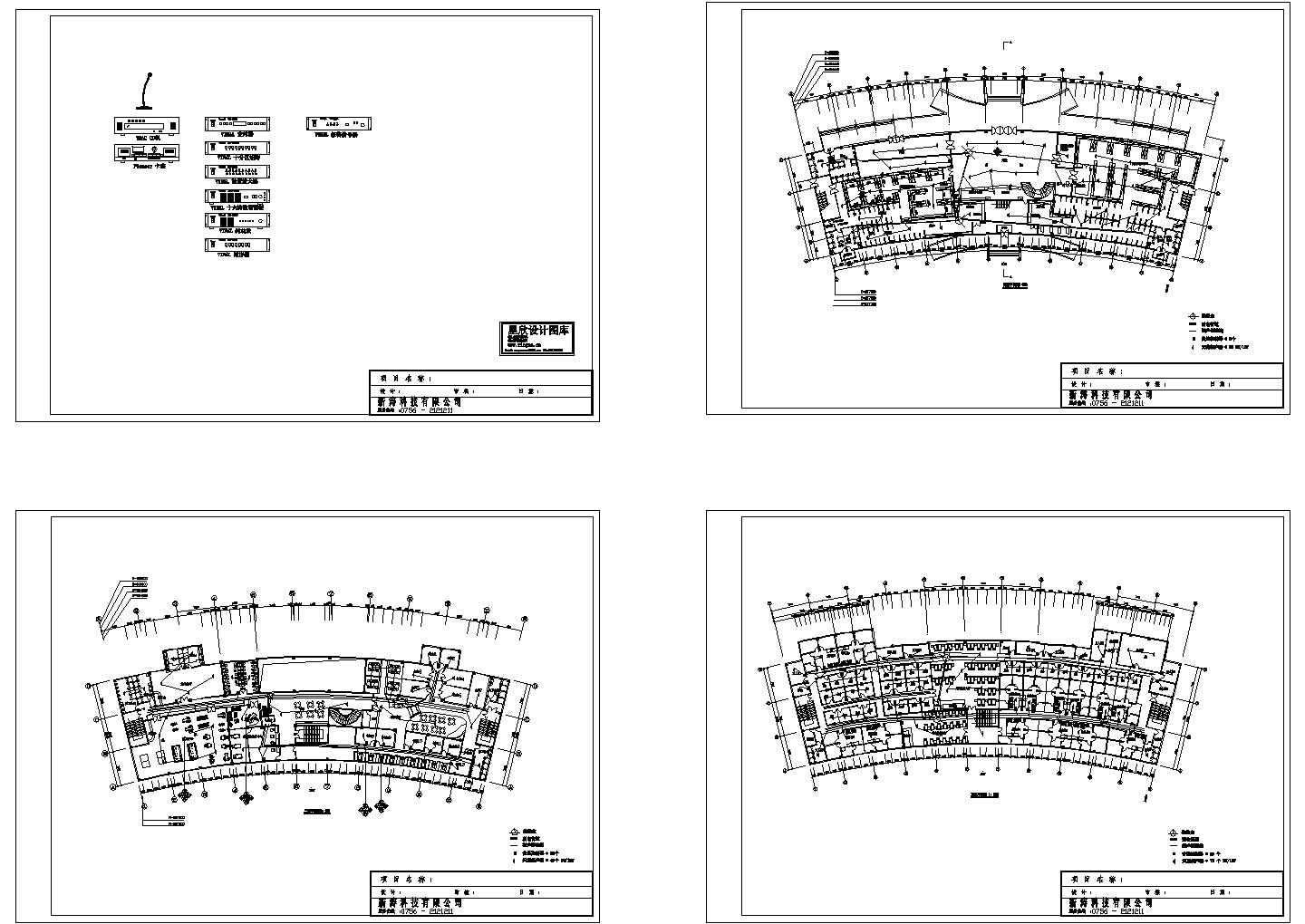 某标准新型背景音乐设备电气系统设计原理CAD图纸