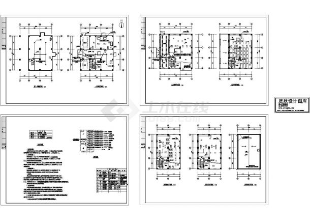 厂房设计_北京某大型饲料厂5层厂房电气照明设计CAD施工图-图一