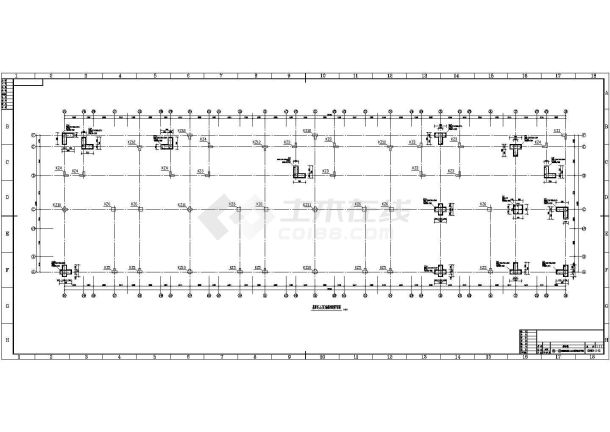 异型柱框架结构综合楼结构设计全套CAD图纸-图二