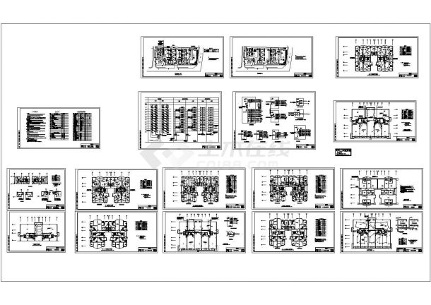 北京高层住宅楼电气系统设计施工cad图纸，共十六张-图一