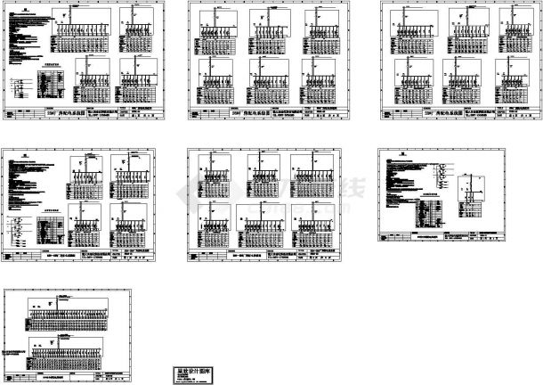 办公楼设计_某电子元件厂3层办公楼配电系统设计CAD施工图-图二