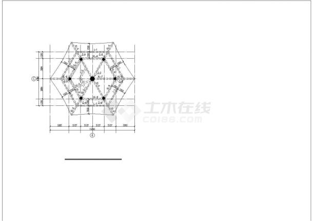 砖混结构古塔全套施工设计cad图纸-图二